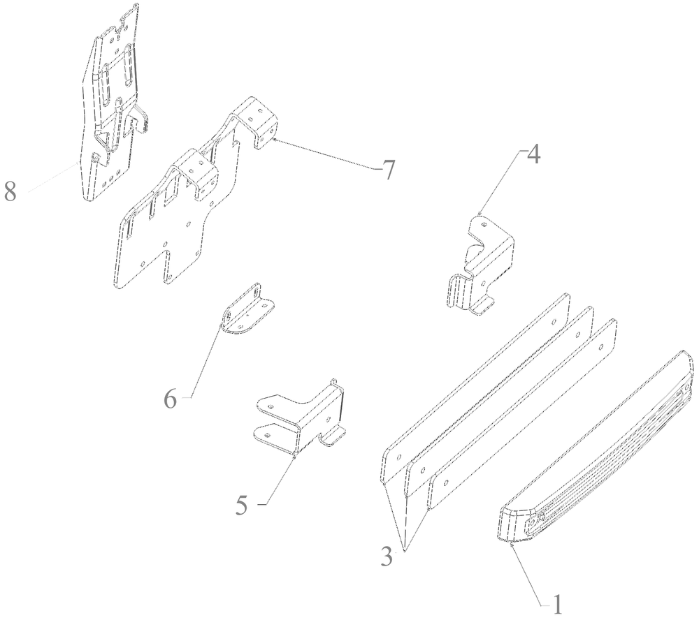 Attachments / 19b70054oem 42and46-Inch Double Bagger (2020) / Hitchandweight Diagram and Parts List for 2022 Yard Machines Lawn Tractor